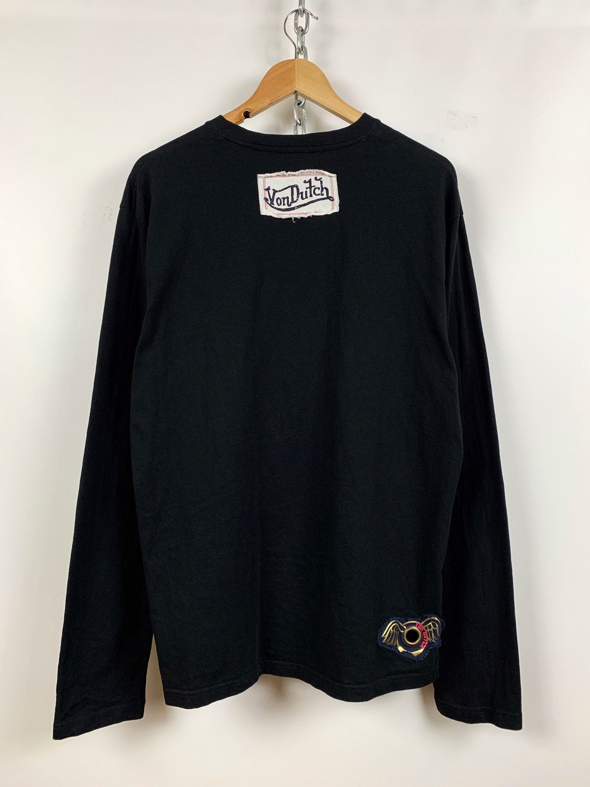 Von Dutch Vintage Von Dutch Black Long Sleeve T-Shirt Size US XL / EU 56 / 4 - 2 Thumbnail
