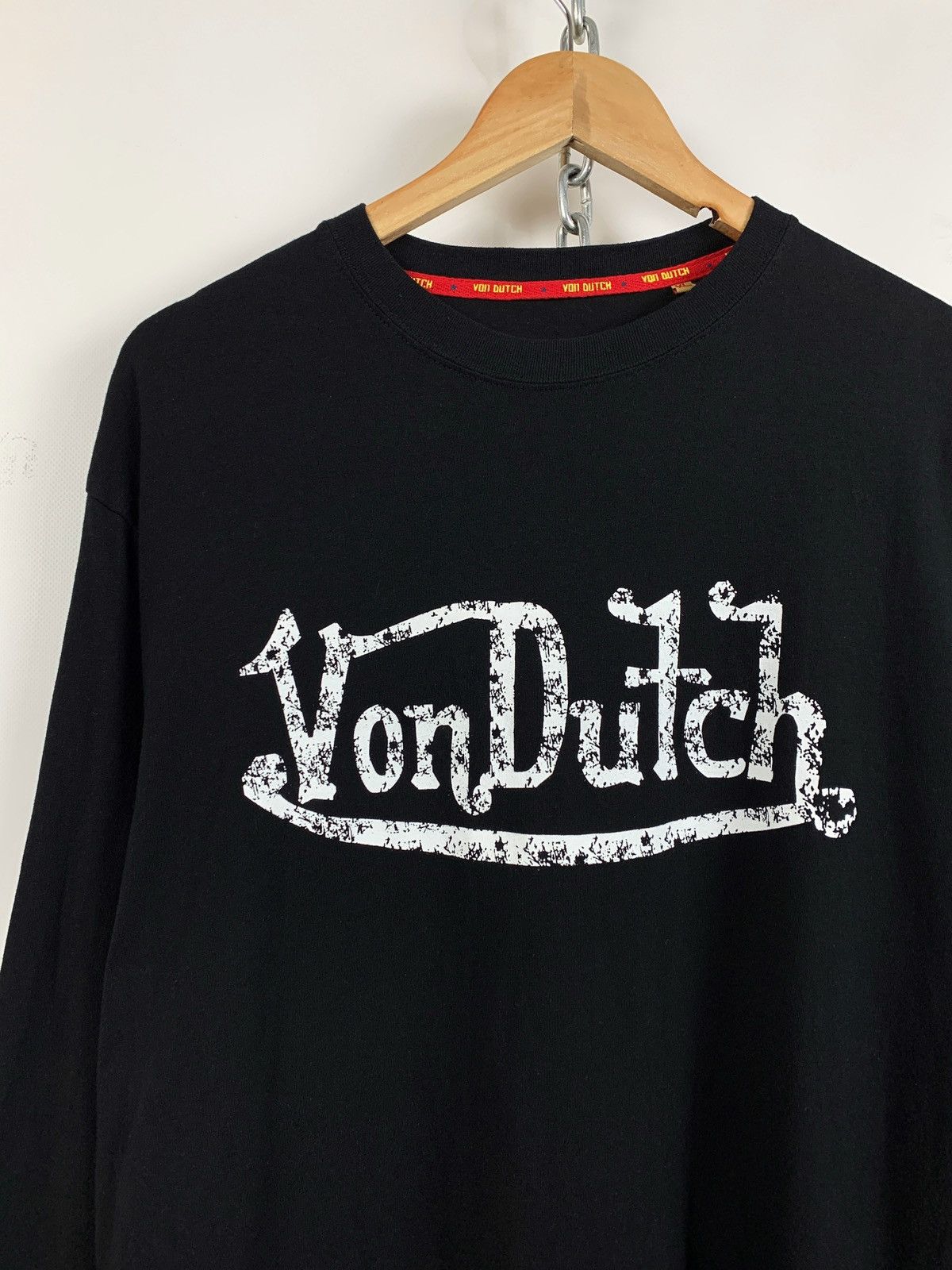Von Dutch Vintage Von Dutch Black Long Sleeve T-Shirt Size US XL / EU 56 / 4 - 5 Thumbnail