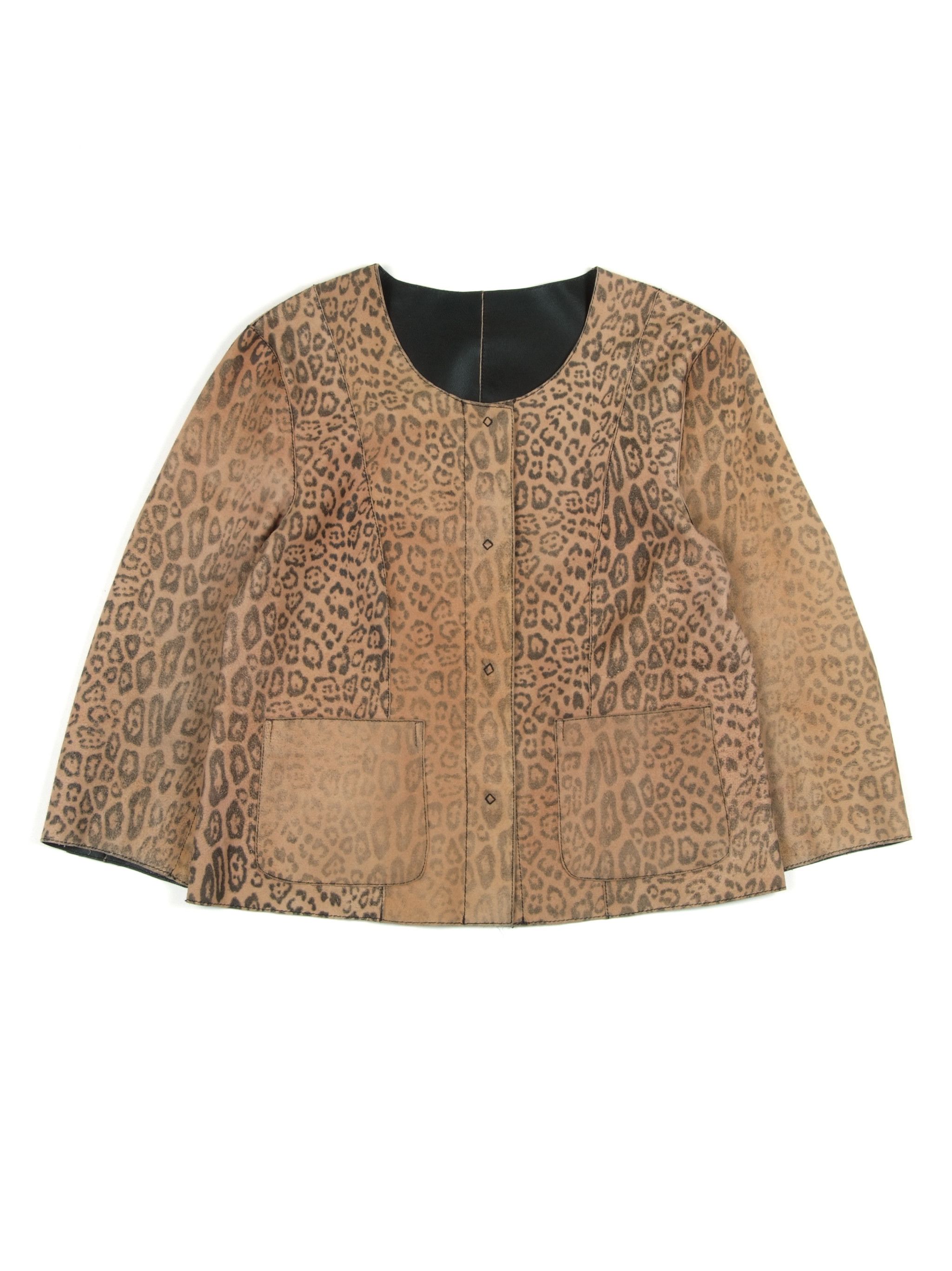 Escada Luxury Madeleine Reversible Cropped Lamb Leather Jacket Size M / US 6-8 / IT 42-44 - 3 Thumbnail