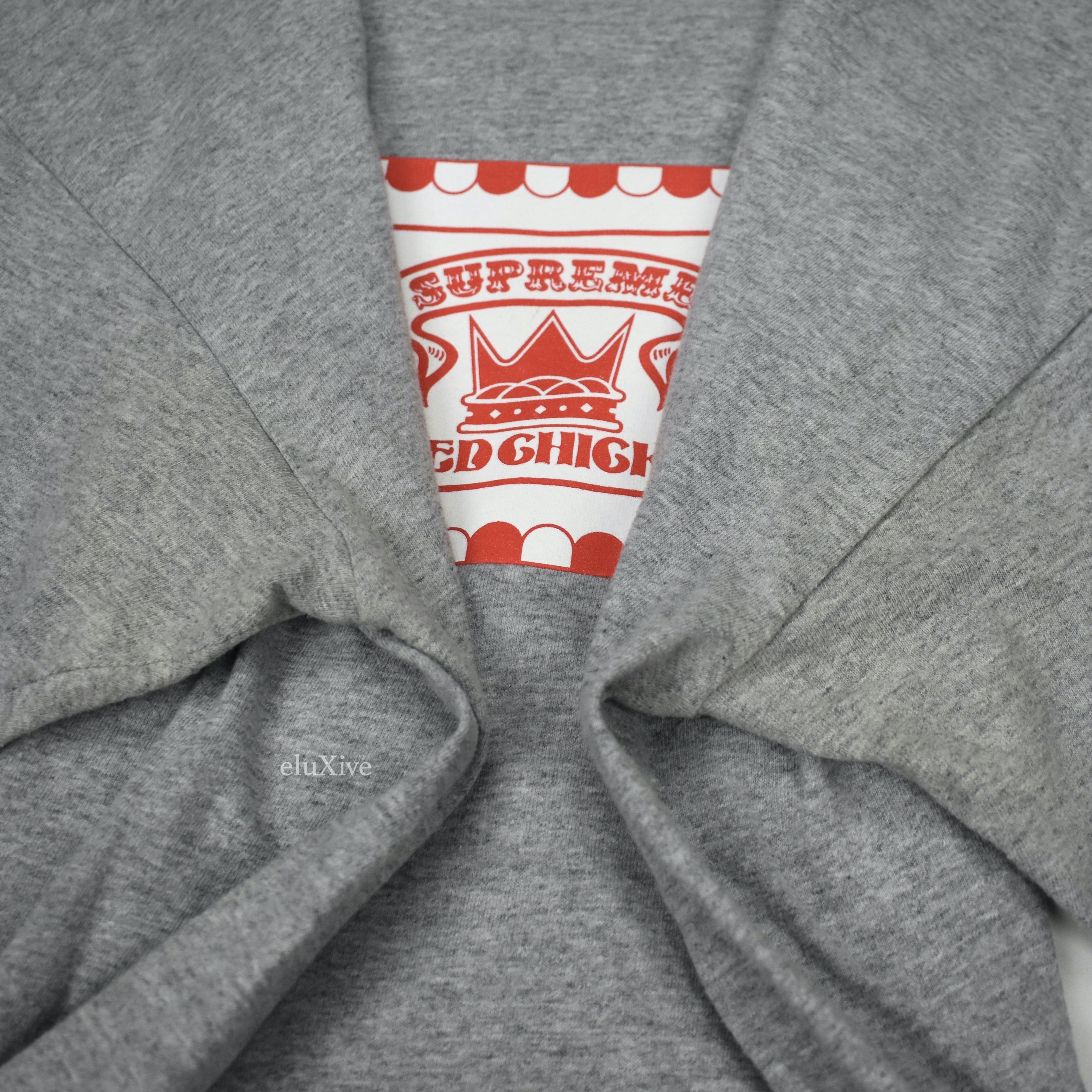Supreme Supreme FW12 Crown Fried Chicken Logo T-Shirt Tee Gray 