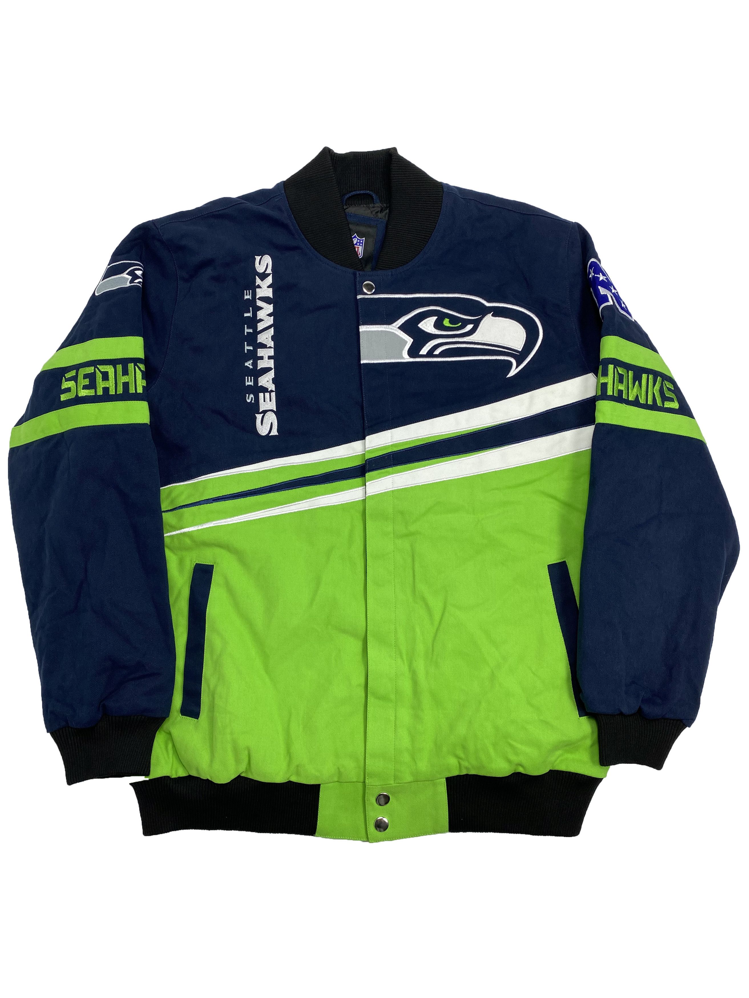 Seattle Seahawks Vintage 80s Chalk Line Varsity Jacket NFL 