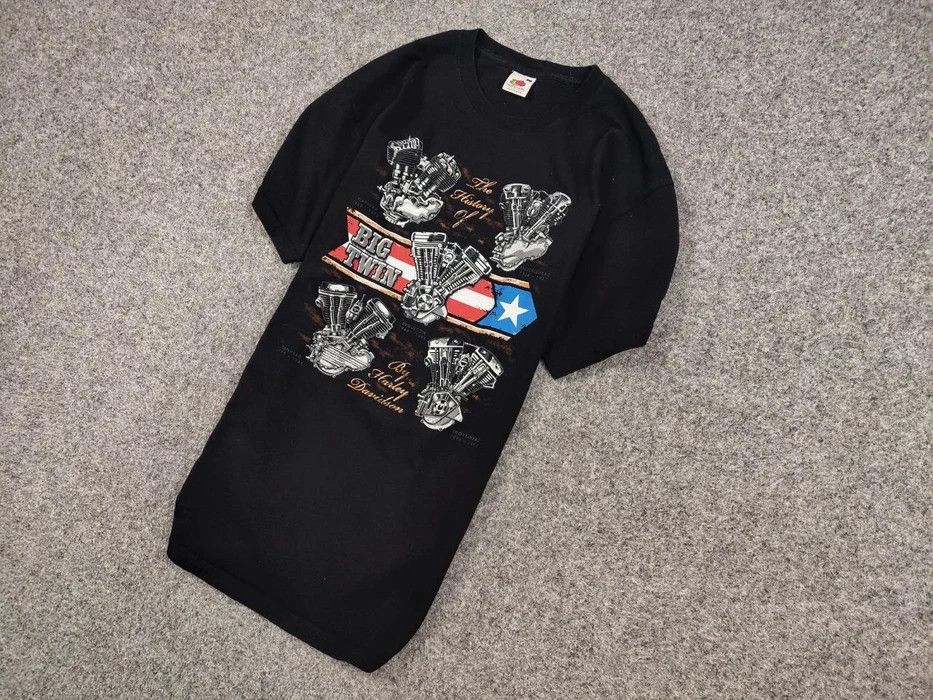 Harley Davidson Vintage 00's Harley Davidson The History of Big Twin T shirt Size US L / EU 52-54 / 3 - 2 Thumbnail