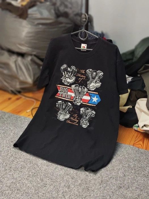 Harley Davidson Vintage 00's Harley Davidson The History of Big Twin T shirt Size US L / EU 52-54 / 3 - 10 Thumbnail