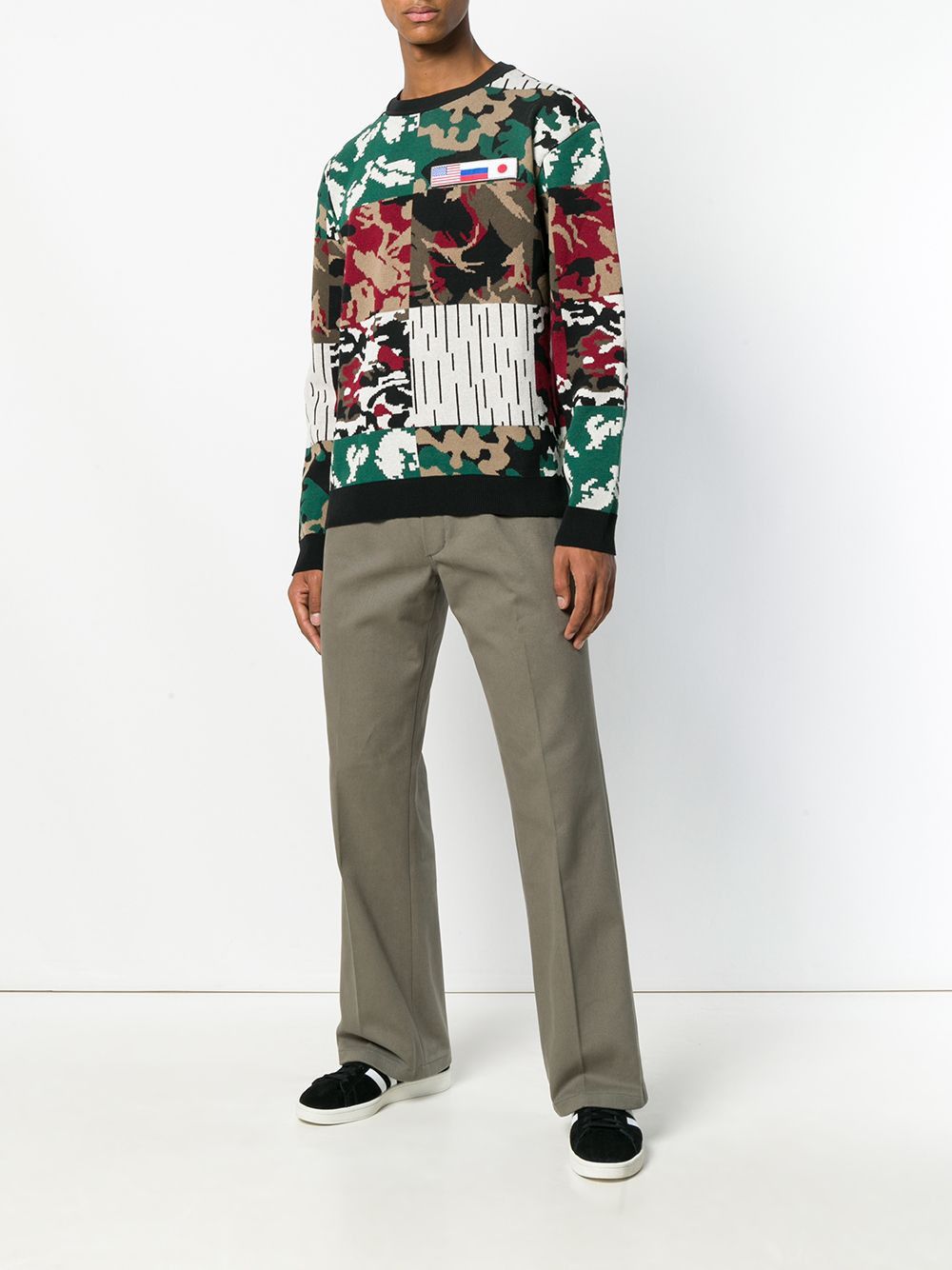 Gosha Rubchinskiy Gosha Rubchinskiy camo jacquard knit sweater 