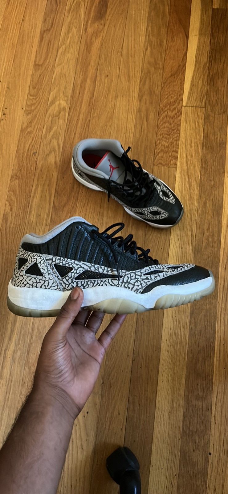 Jordan Brand Jordan 11 Retro Low IE - Black Cement Size US 9 / EU 42 - 2 Thumbnail