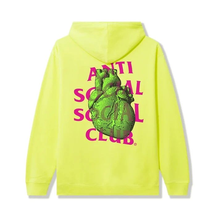 Anti social social club Pulse check yellow hoodie