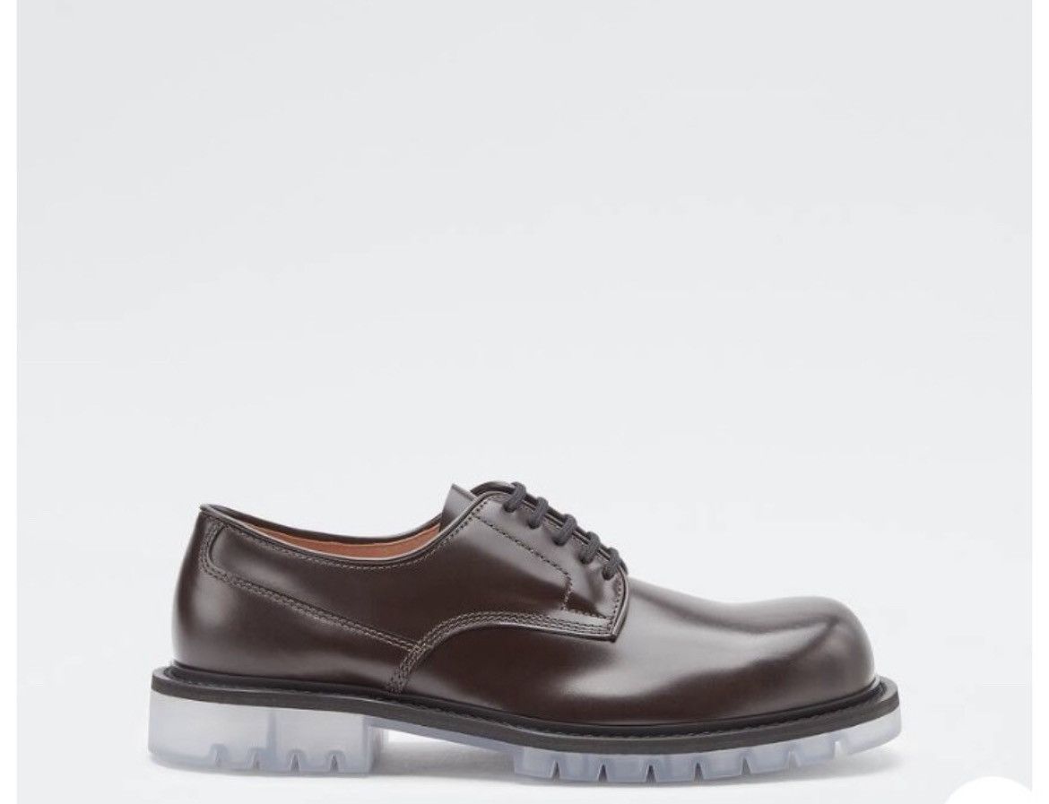 image of Bottega Veneta Stilt Derby Low Top Boots In Espresso in Brown, Men's (Size 12)