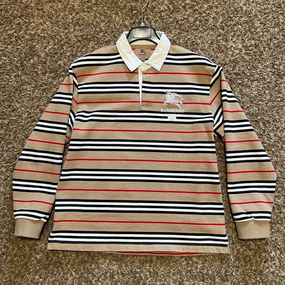 Supreme Supreme Burberry Rugby Beige | Grailed