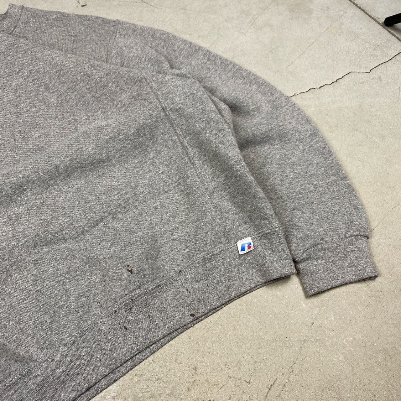Vintage 90'S Russell triple-print college sweatshirt, size M, men's polyester gray type Vintage Second Hand