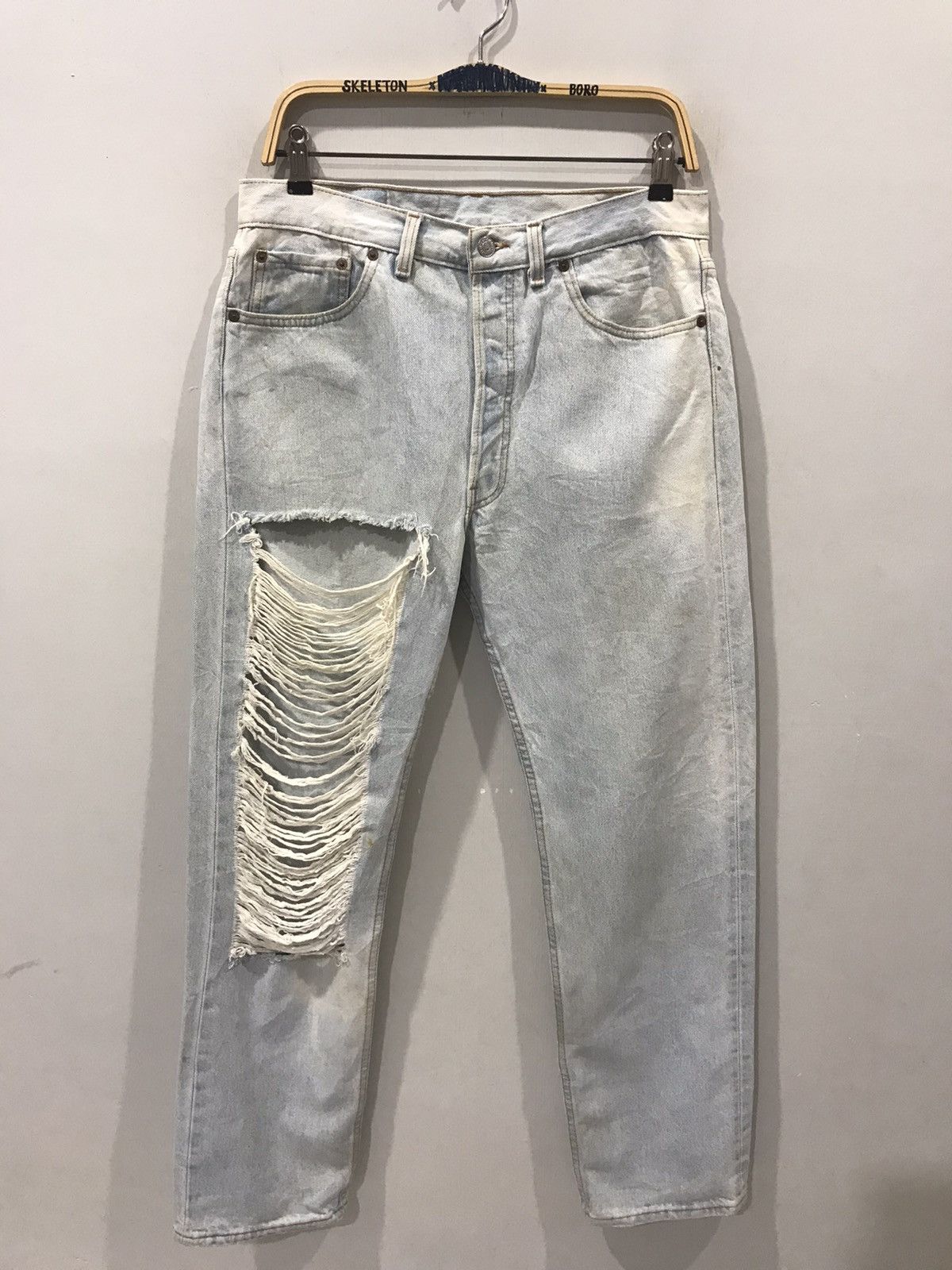 Levi's × Vintage Vintage 90s Levis 501 Button #511 Custom Distressed Denim Size US 32 / EU 48 - 1 Thumbnail