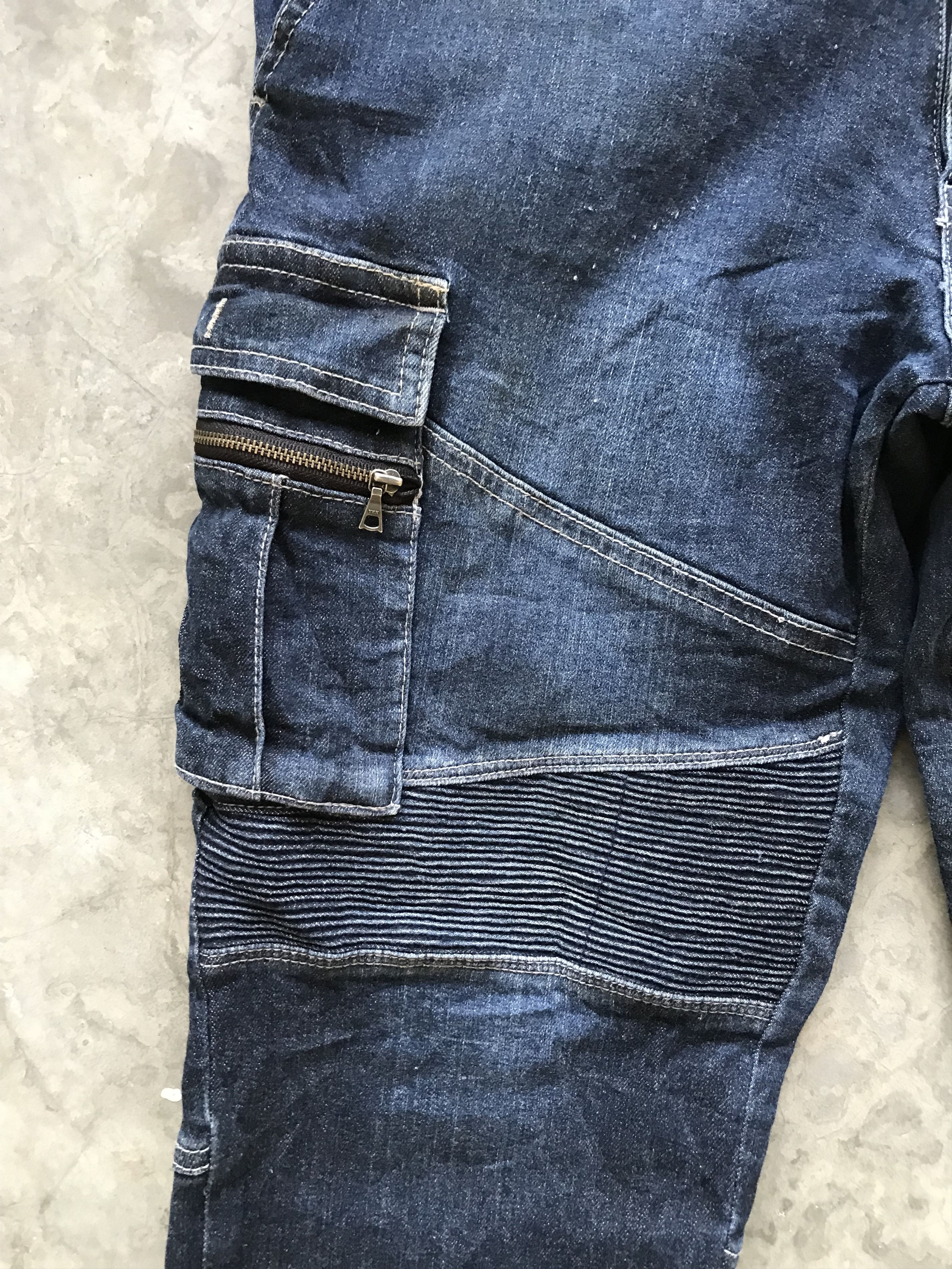 Japanese Brand TORA Biker Style Stretchable Multipockets Skinny Pant Size US 35 - 8 Thumbnail