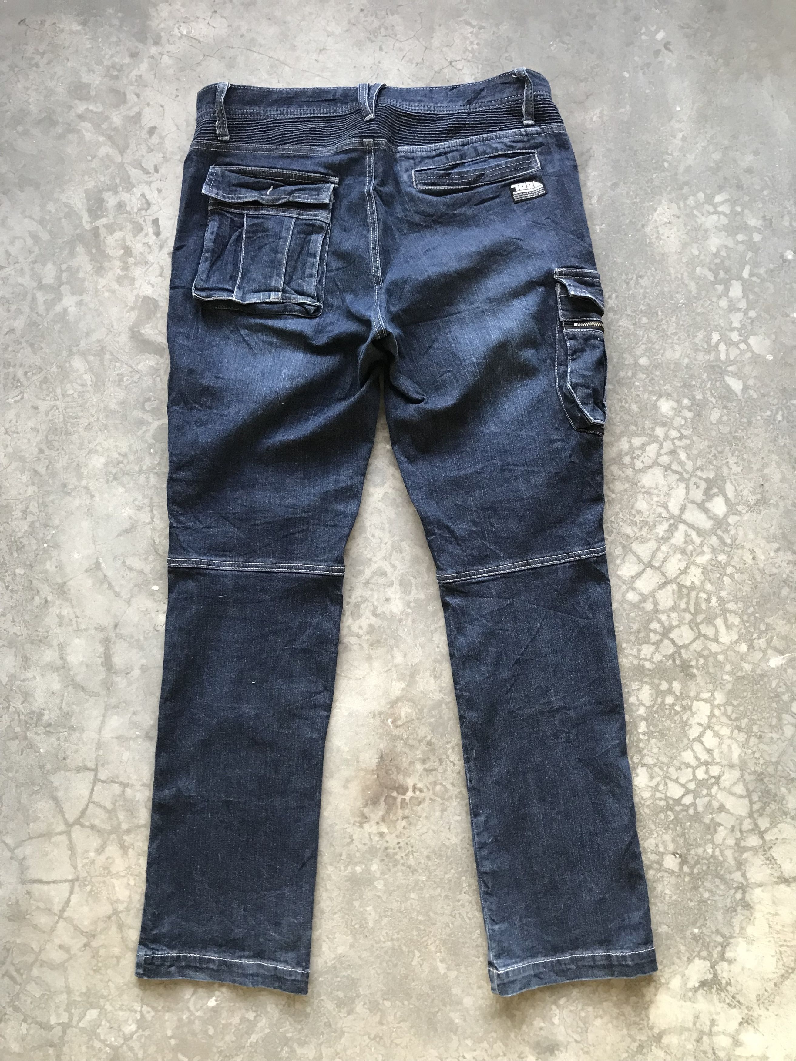 Japanese Brand TORA Biker Style Stretchable Multipockets Skinny Pant Size US 35 - 13 Thumbnail