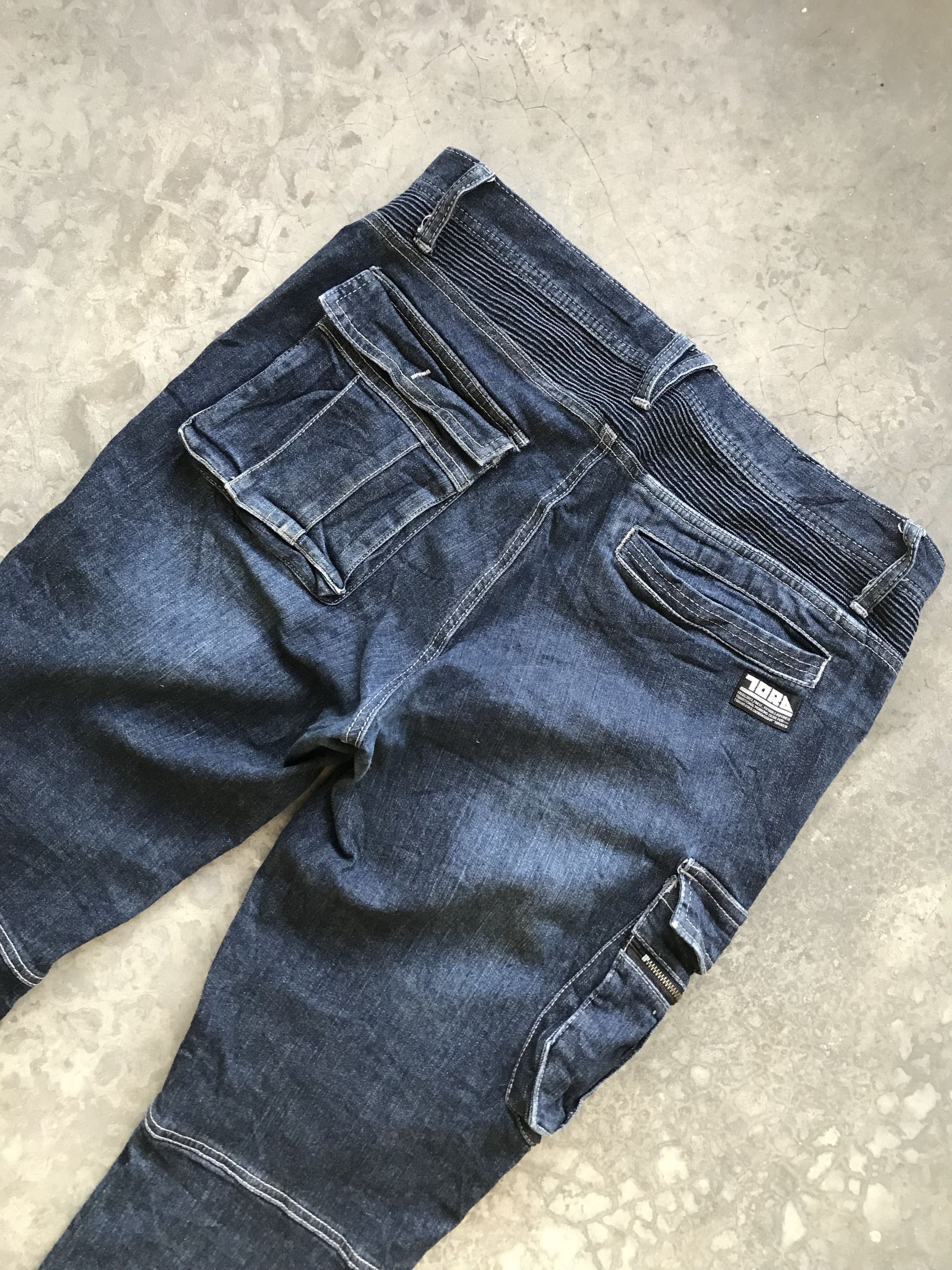 Japanese Brand TORA Biker Style Stretchable Multipockets Skinny Pant Size US 35 - 14 Thumbnail
