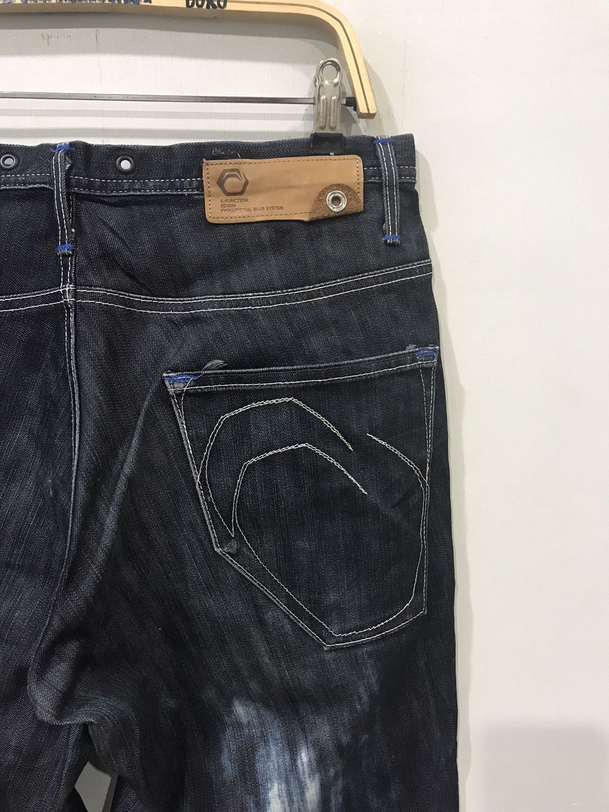 Edwin EDWIN Engineered Smoky Stone Wash Indigo Curve Cut Denim Size US 32 / EU 48 - 13 Thumbnail