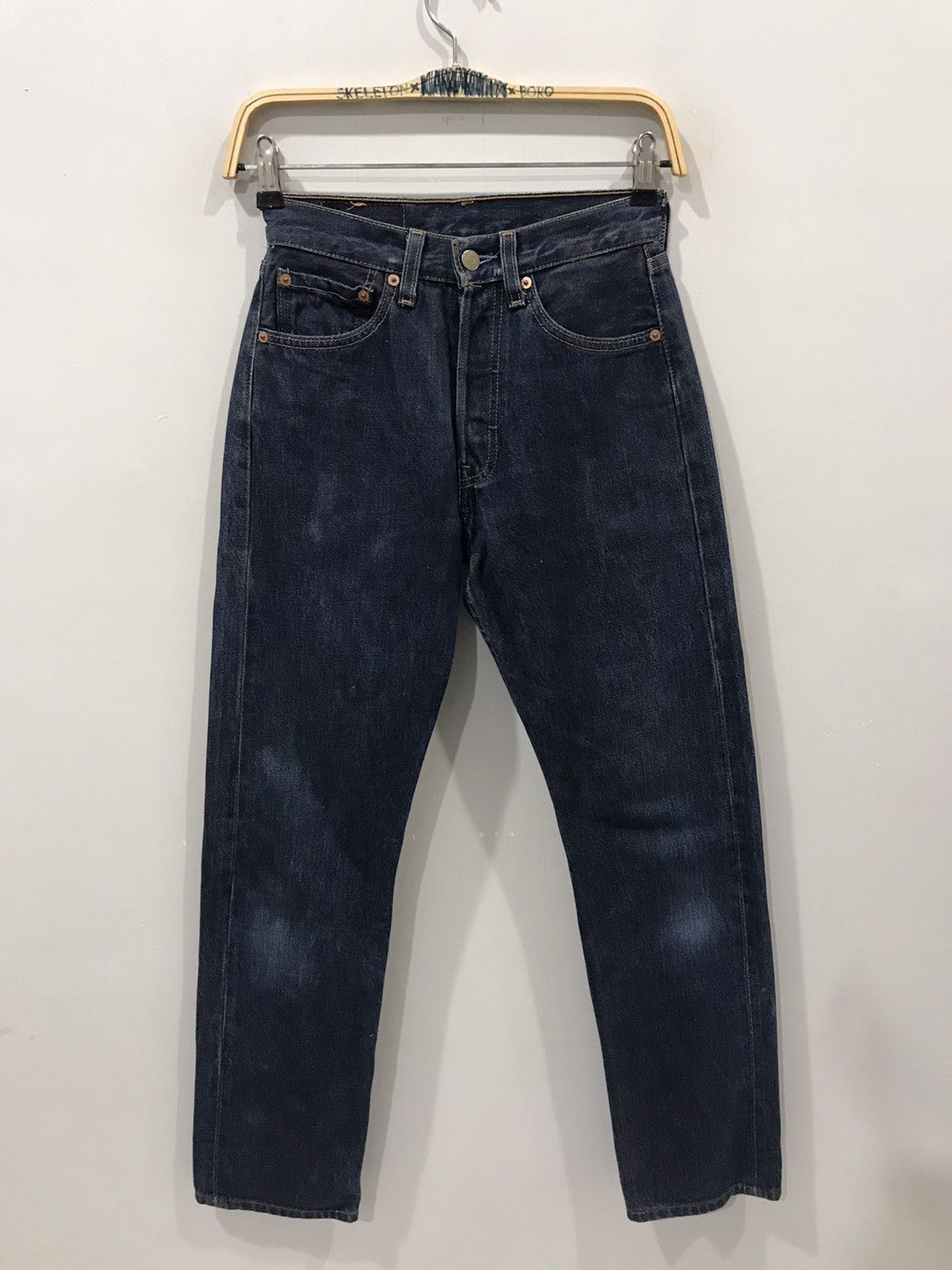 Levi's Vintage 90s Levis 501 US Made 553 Button Denim Size 24" / US 00 / IT 34 - 1 Thumbnail