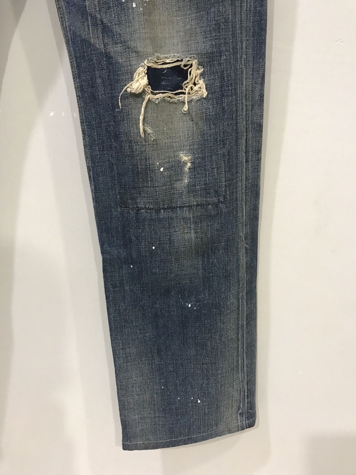 Designer × Japanese Brand BACK NUMBER Japan Street Fashion Distressed Painter Denim Size US 33 - 8 Thumbnail