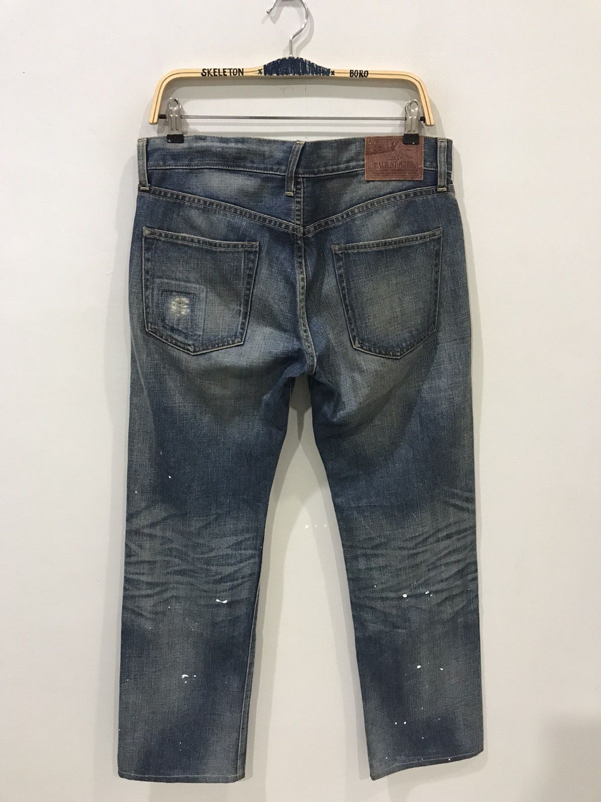 Designer × Japanese Brand BACK NUMBER Japan Street Fashion Distressed Painter Denim Size US 33 - 12 Thumbnail
