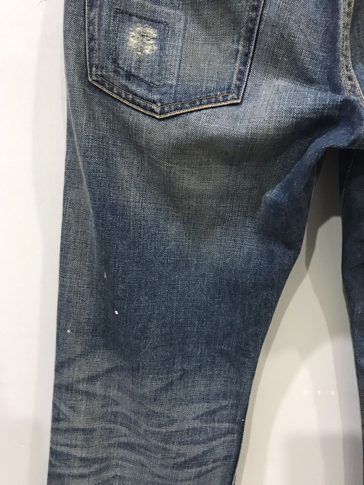 Designer × Japanese Brand BACK NUMBER Japan Street Fashion Distressed Painter Denim Size US 33 - 16 Thumbnail