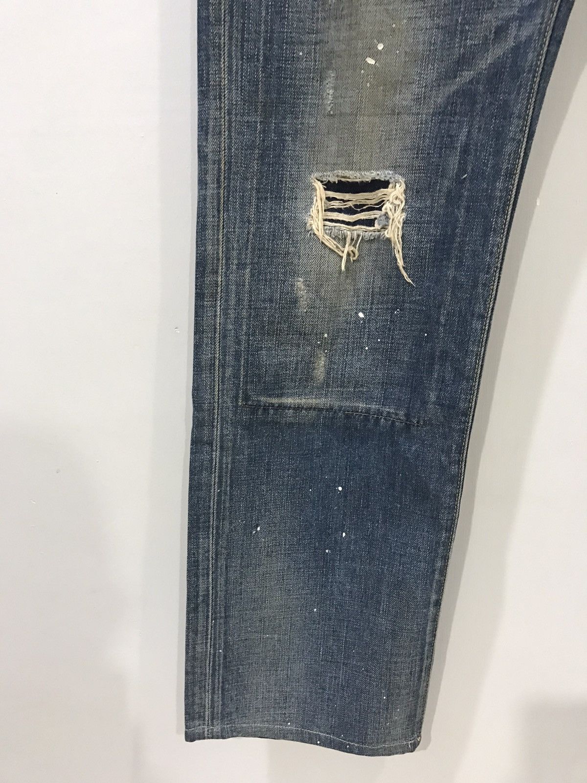 Designer × Japanese Brand BACK NUMBER Japan Street Fashion Distressed Painter Denim Size US 33 - 9 Thumbnail