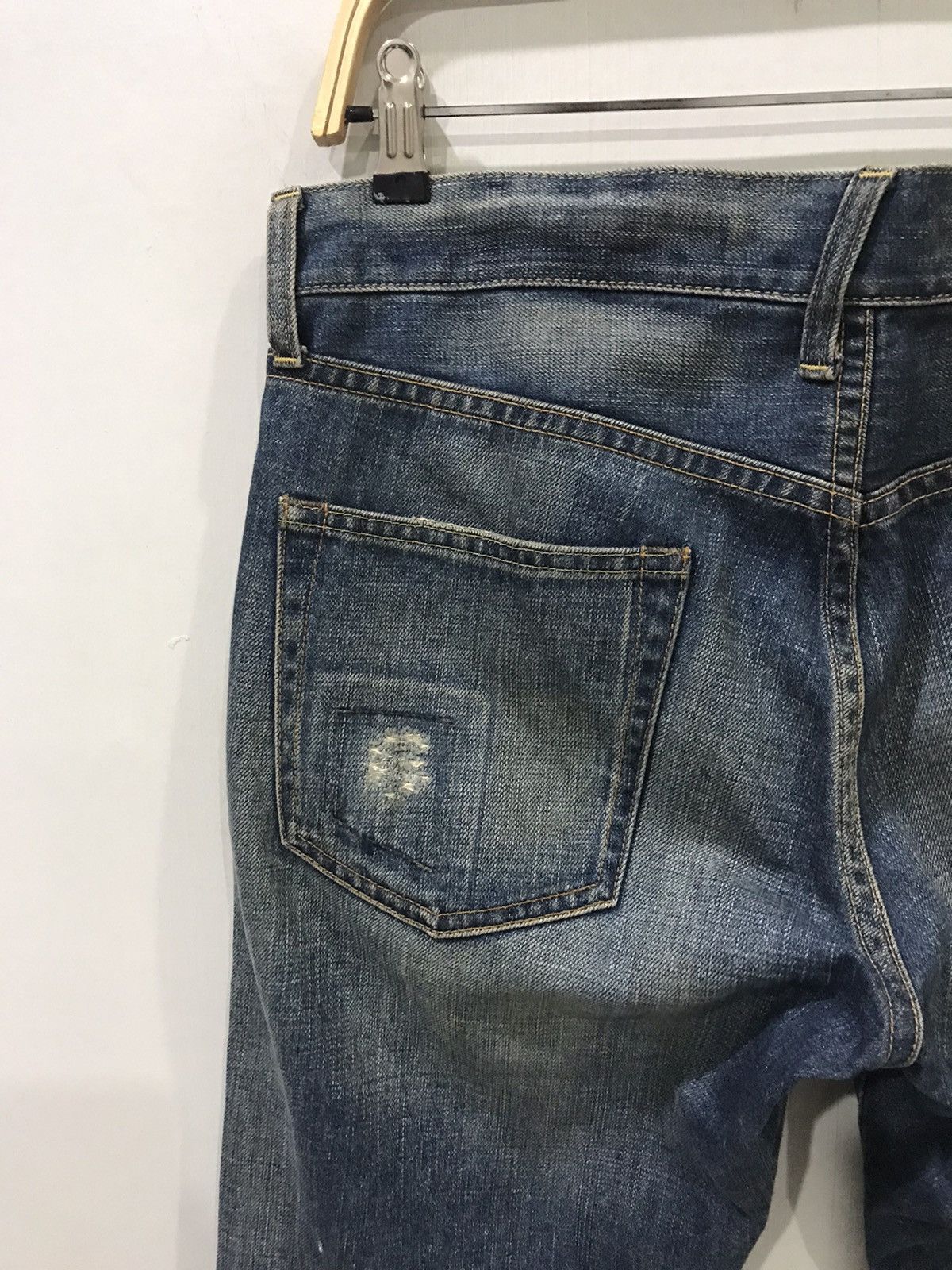 Designer × Japanese Brand BACK NUMBER Japan Street Fashion Distressed Painter Denim Size US 33 - 14 Thumbnail