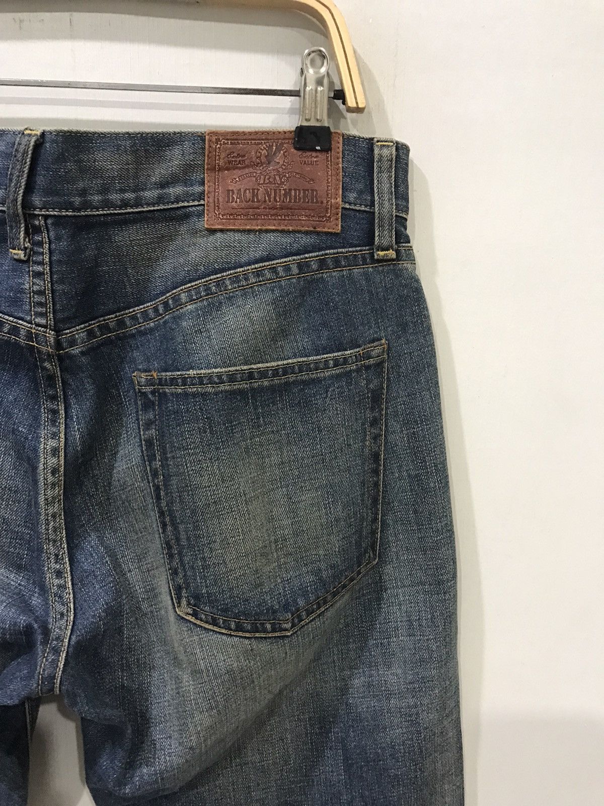 Designer × Japanese Brand BACK NUMBER Japan Street Fashion Distressed Painter Denim Size US 33 - 13 Thumbnail