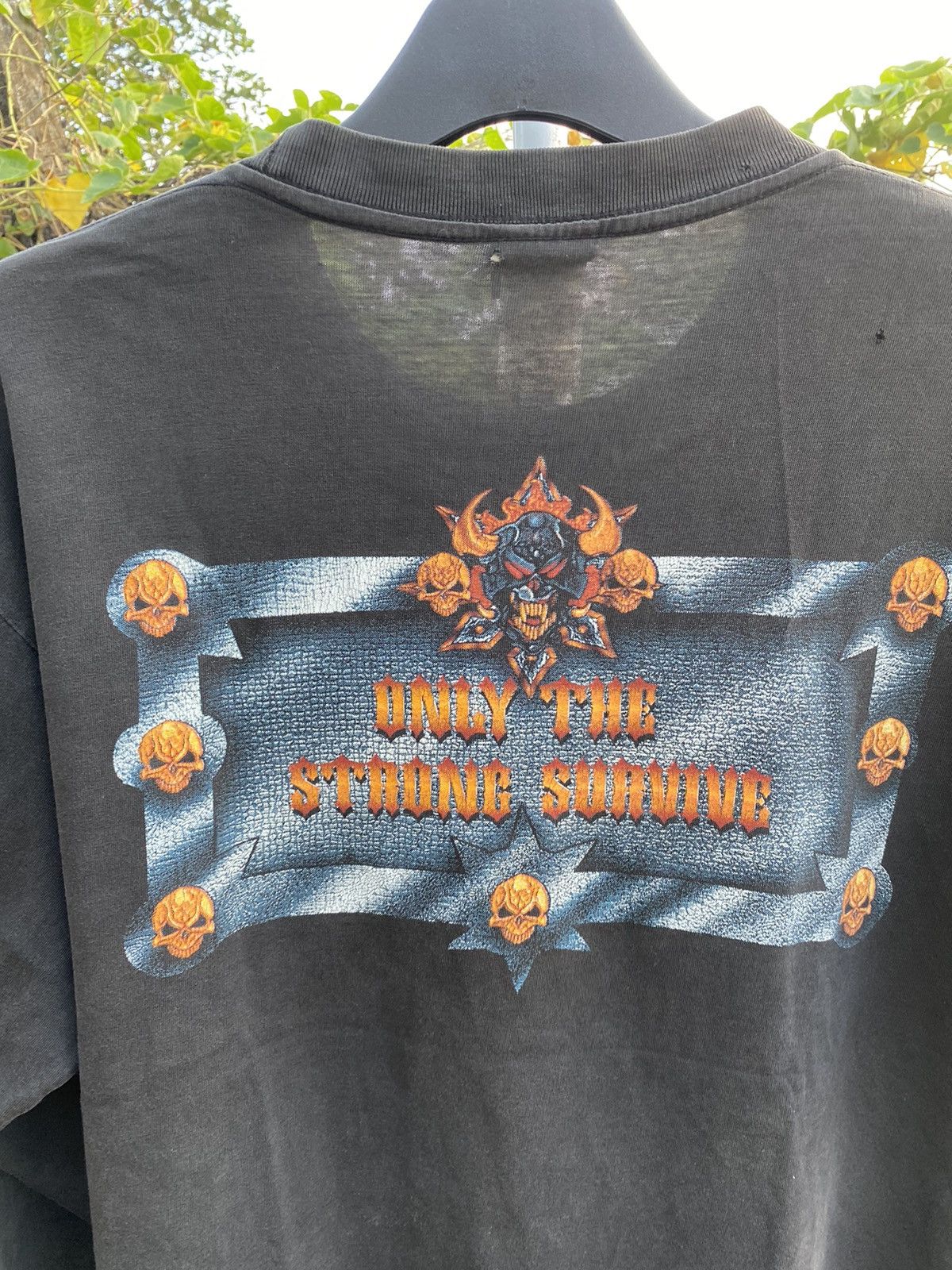 Vintage Distressed Flybeans Dragon Tees Only The Strong Survive Size US L / EU 52-54 / 3 - 15 Thumbnail