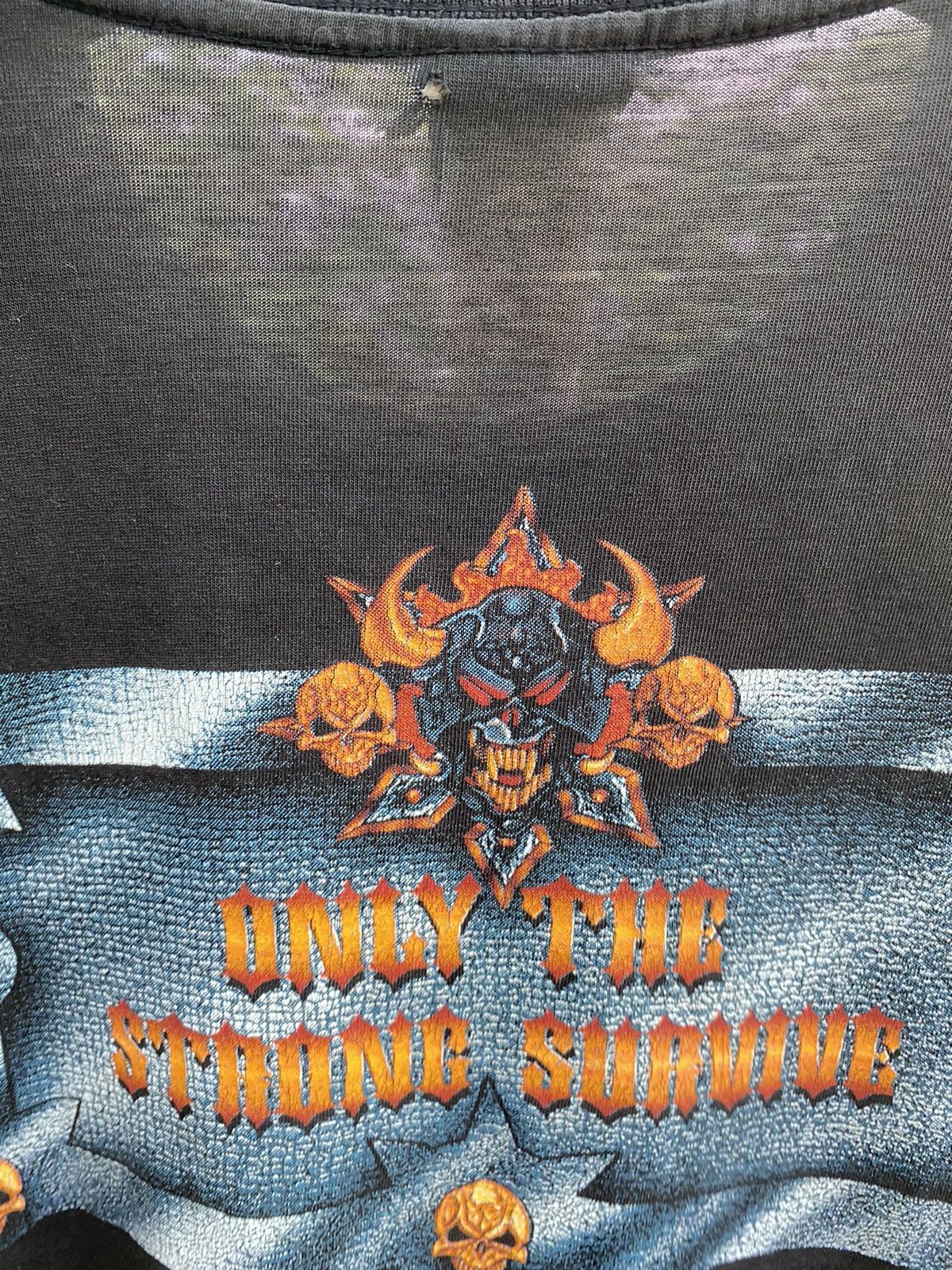 Vintage Distressed Flybeans Dragon Tees Only The Strong Survive Size US L / EU 52-54 / 3 - 17 Thumbnail