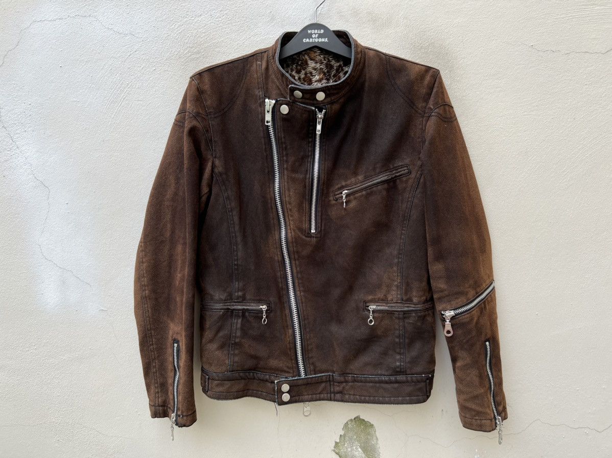 Japanese Brand VTG Rupert Japan Leopard Lined Wax Suede Cotton Punk jacket Size US M / EU 48-50 / 2 - 7 Thumbnail