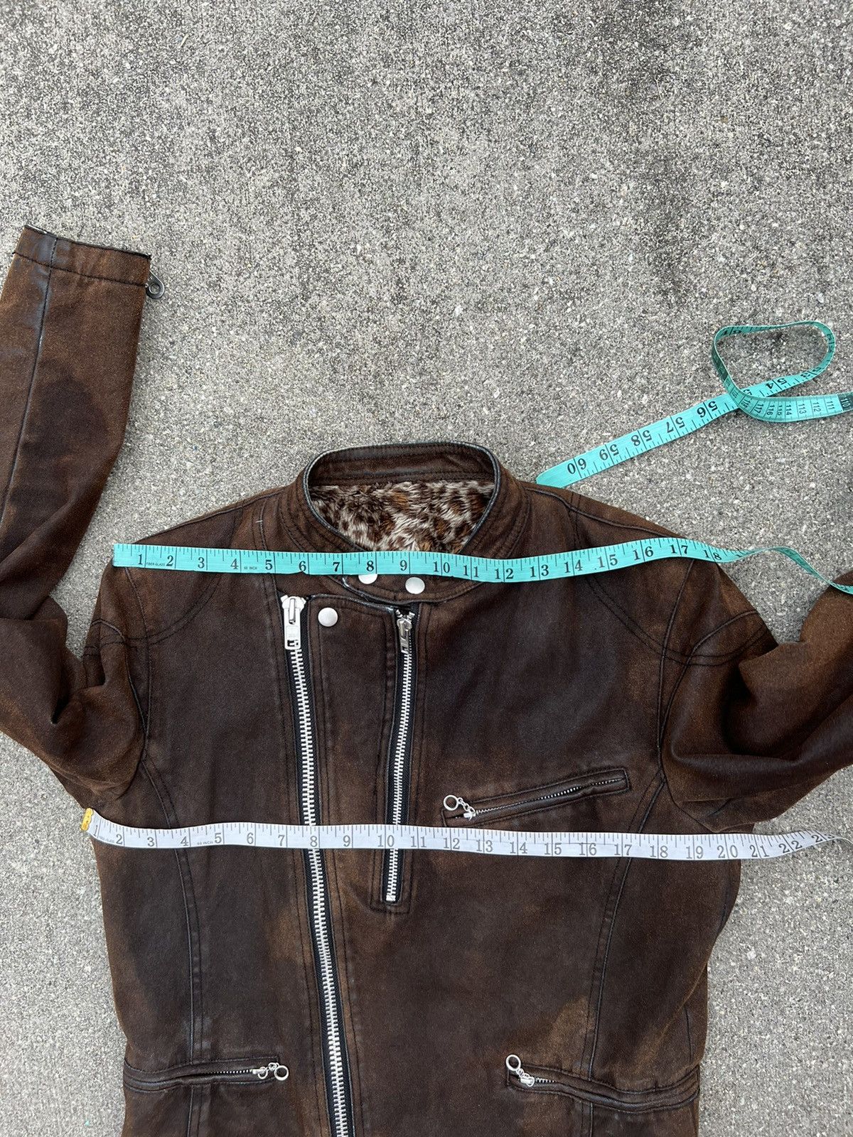 Japanese Brand VTG Rupert Japan Leopard Lined Wax Suede Cotton Punk jacket Size US M / EU 48-50 / 2 - 2 Thumbnail