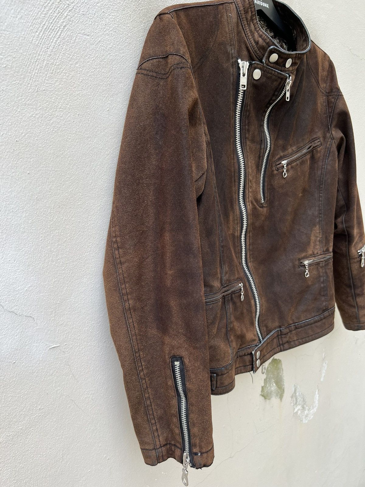 Japanese Brand VTG Rupert Japan Leopard Lined Wax Suede Cotton Punk jacket Size US M / EU 48-50 / 2 - 13 Thumbnail
