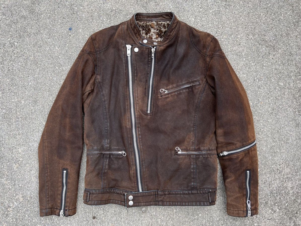 Japanese Brand VTG Rupert Japan Leopard Lined Wax Suede Cotton Punk jacket Size US M / EU 48-50 / 2 - 1 Thumbnail