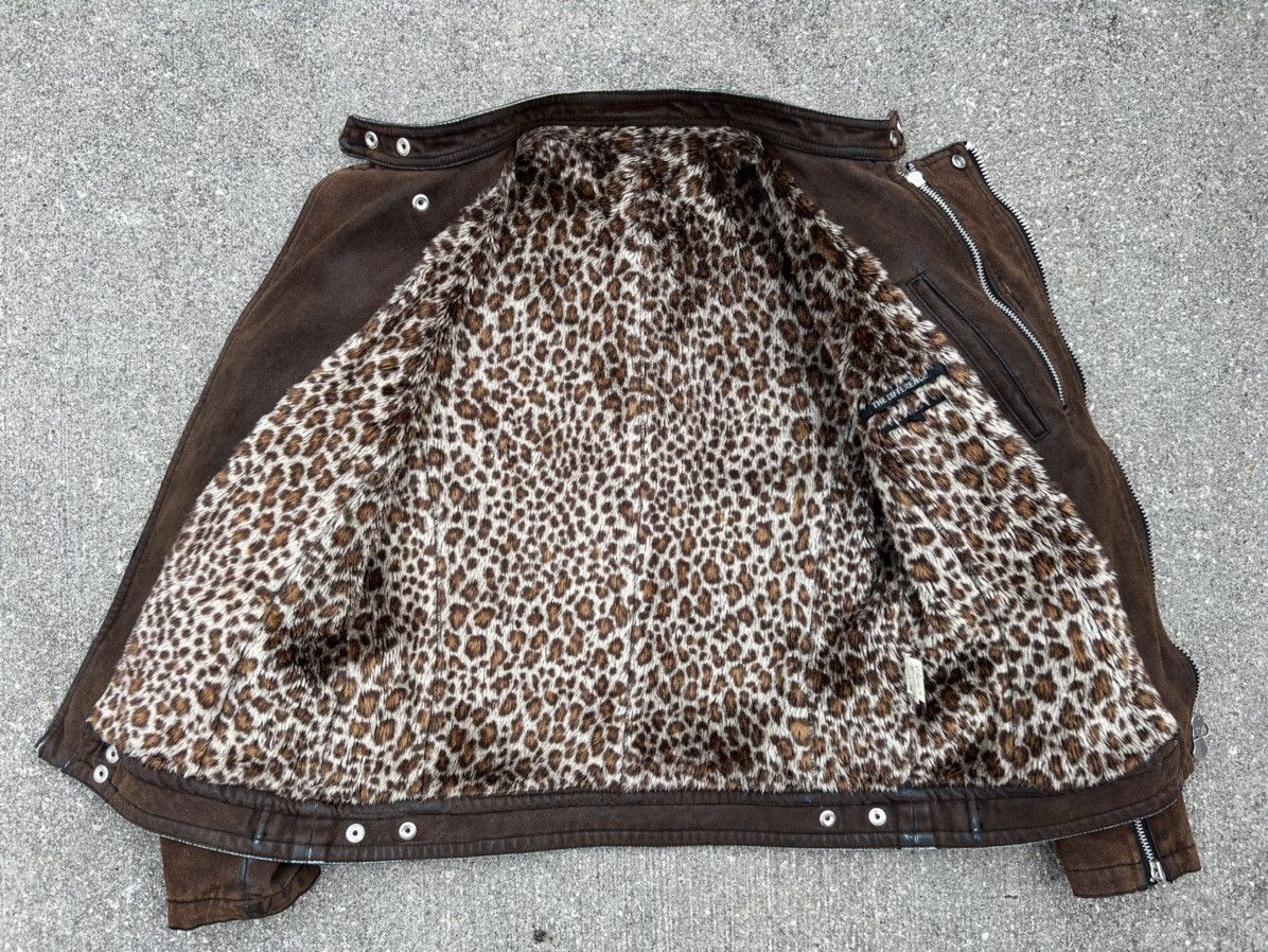 Japanese Brand VTG Rupert Japan Leopard Lined Wax Suede Cotton Punk jacket Size US M / EU 48-50 / 2 - 6 Thumbnail