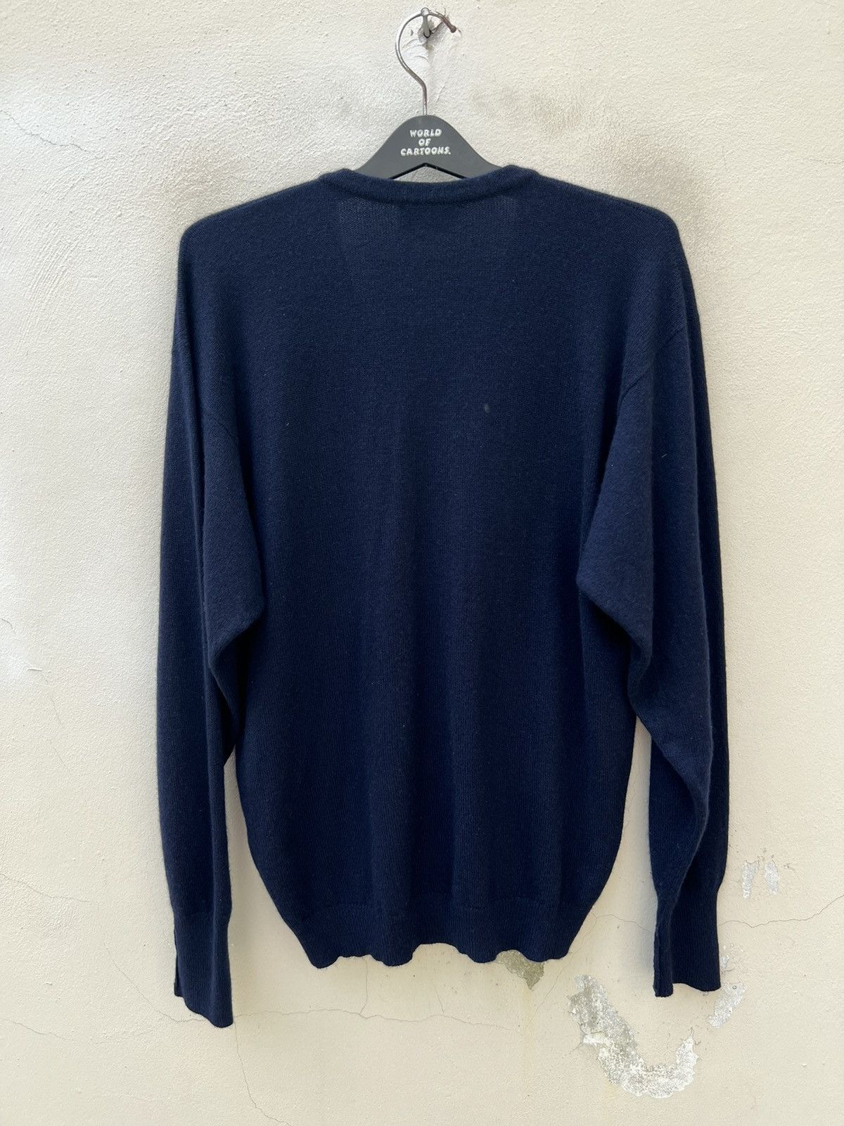 Alfred Dunhill Vintage Dunhill Navy Blue 100% Cashmere Jumper Sweater Size US M / EU 48-50 / 2 - 11 Thumbnail