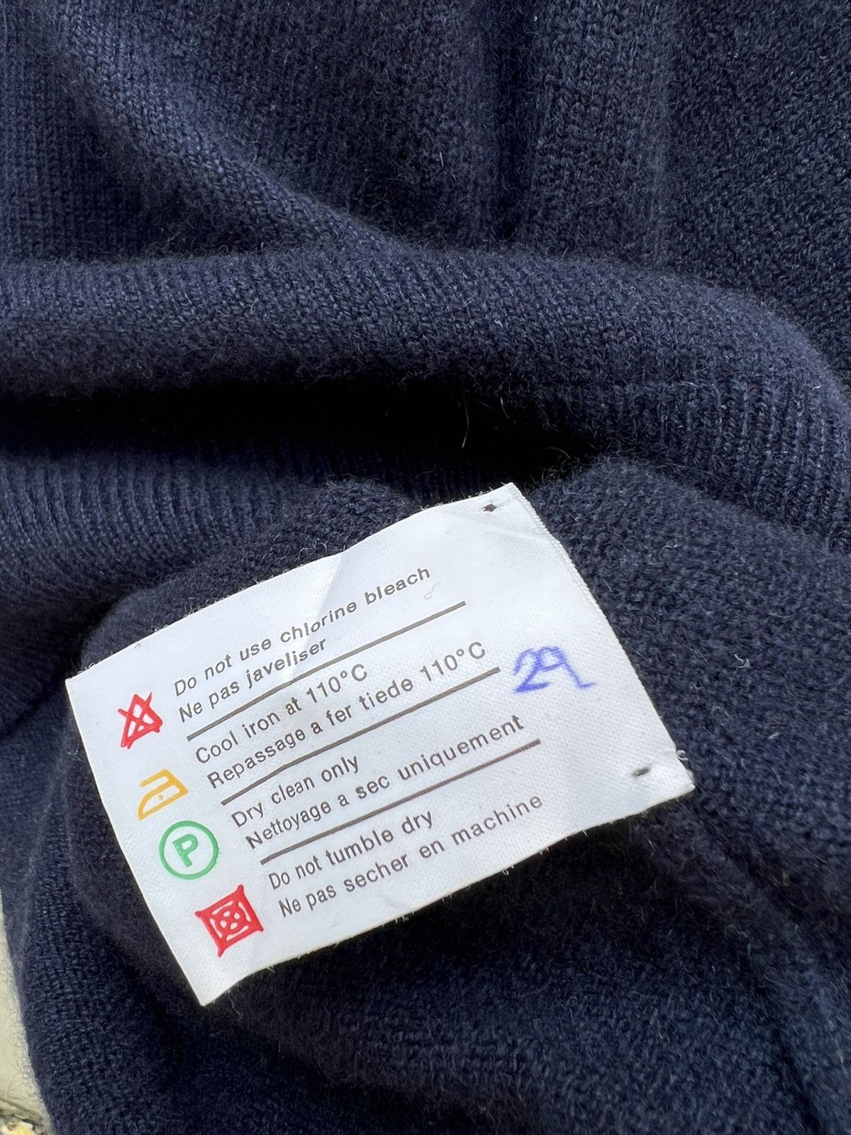 Alfred Dunhill Vintage Dunhill Navy Blue 100% Cashmere Jumper Sweater Size US M / EU 48-50 / 2 - 14 Thumbnail