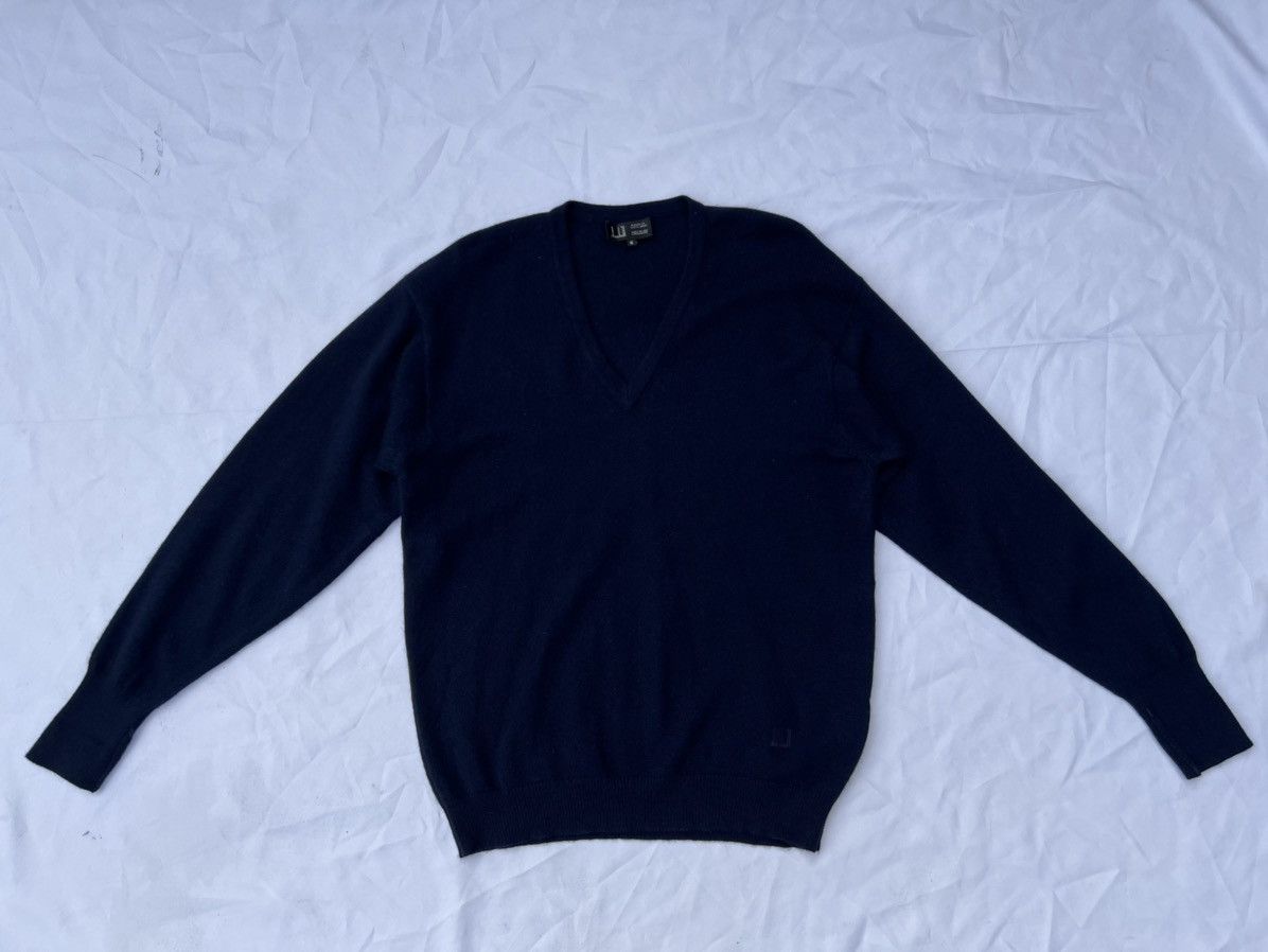 Alfred Dunhill Vintage Dunhill Navy Blue 100% Cashmere Jumper Sweater Size US M / EU 48-50 / 2 - 1 Thumbnail