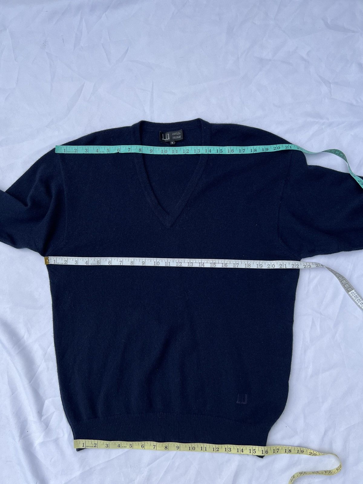 Alfred Dunhill Vintage Dunhill Navy Blue 100% Cashmere Jumper Sweater Size US M / EU 48-50 / 2 - 2 Thumbnail