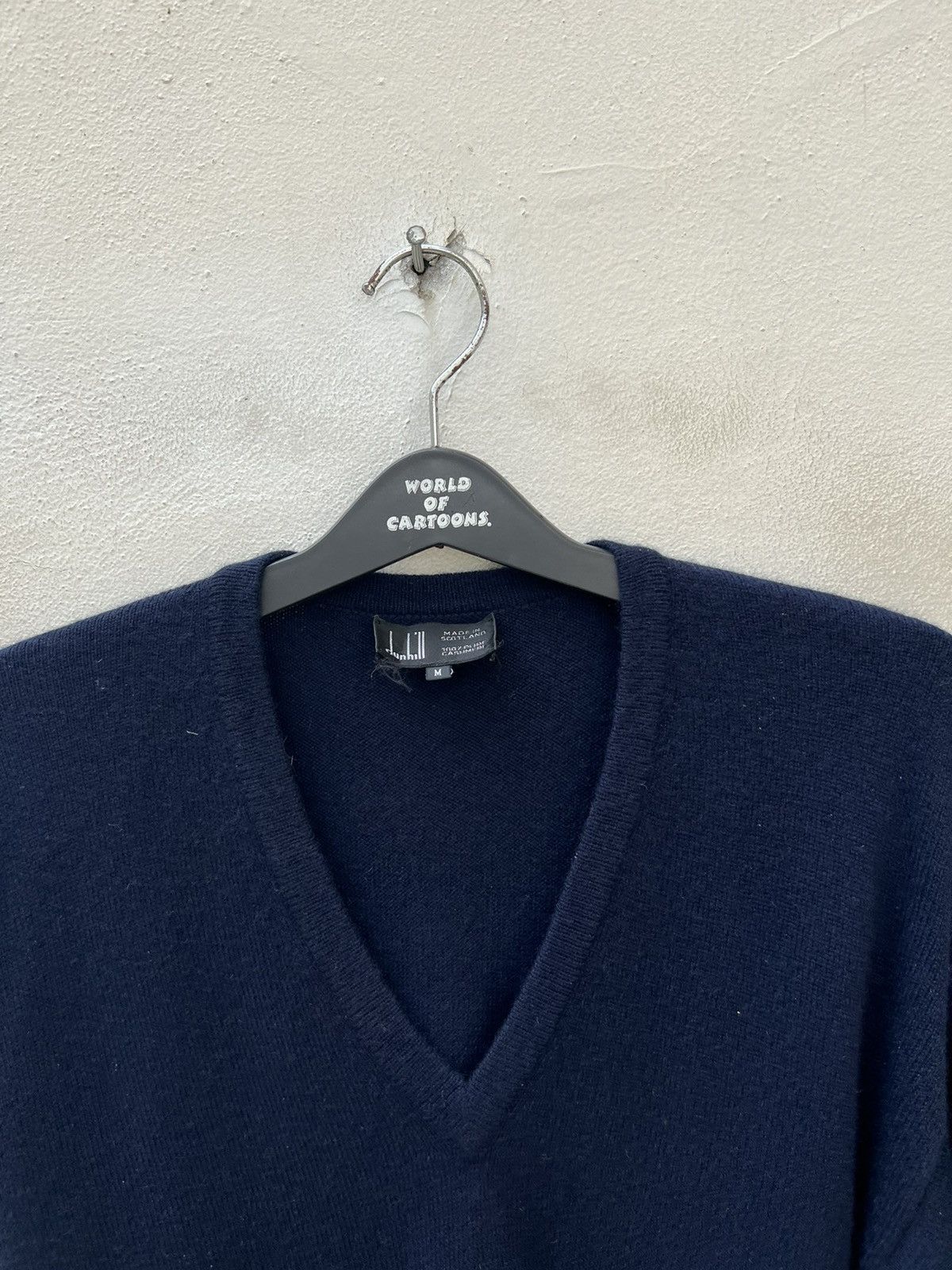 Alfred Dunhill Vintage Dunhill Navy Blue 100% Cashmere Jumper Sweater Size US M / EU 48-50 / 2 - 6 Thumbnail