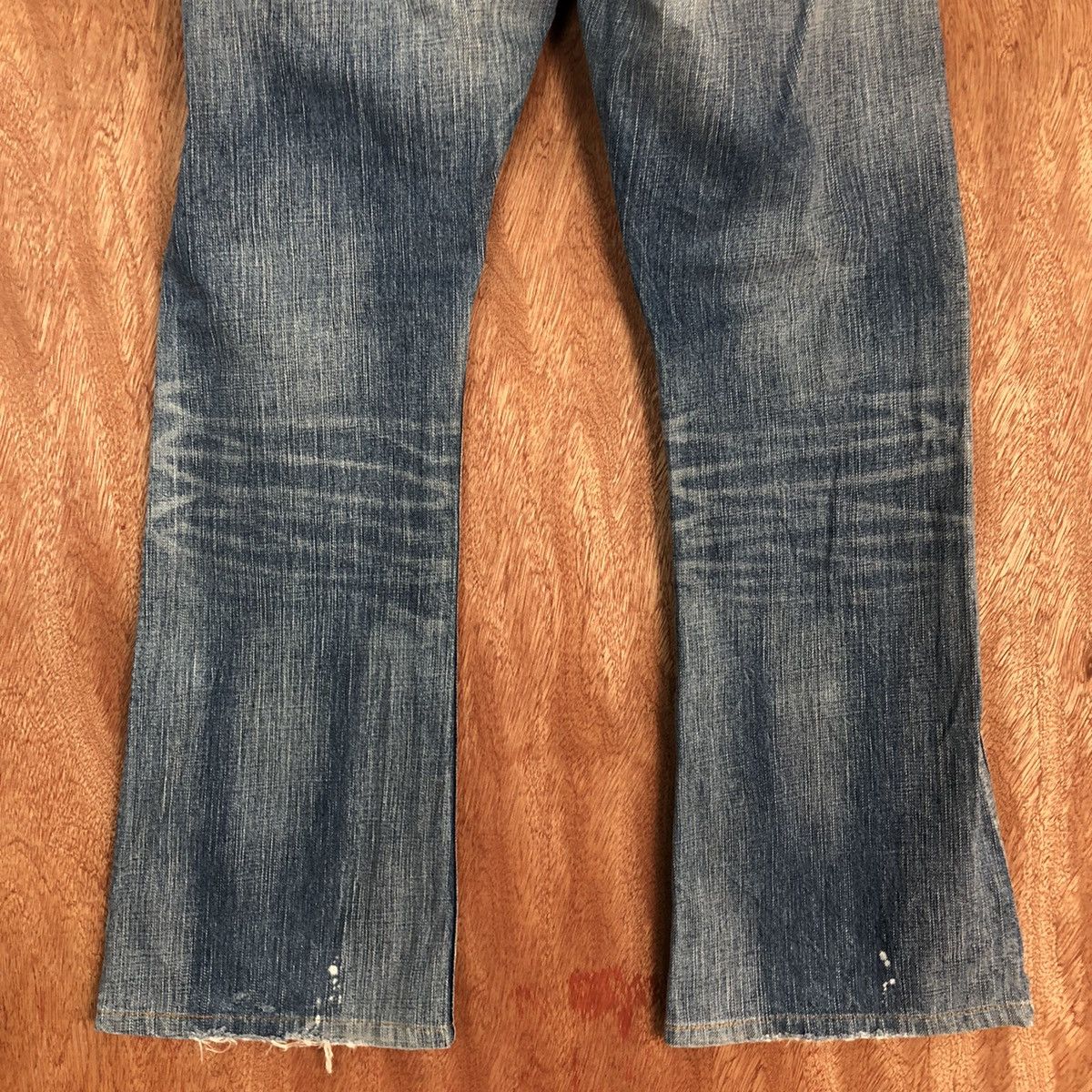 Vintage Edwin Ripped Distressed Flared Denim