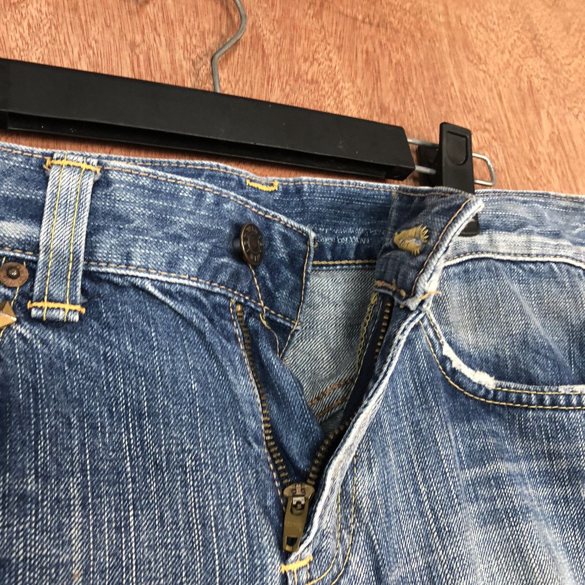 Vintage Edwin Ripped Distressed Flared Denim