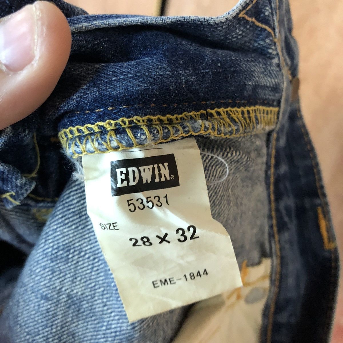 Vintage Edwin Ripped Distressed Flared Denim