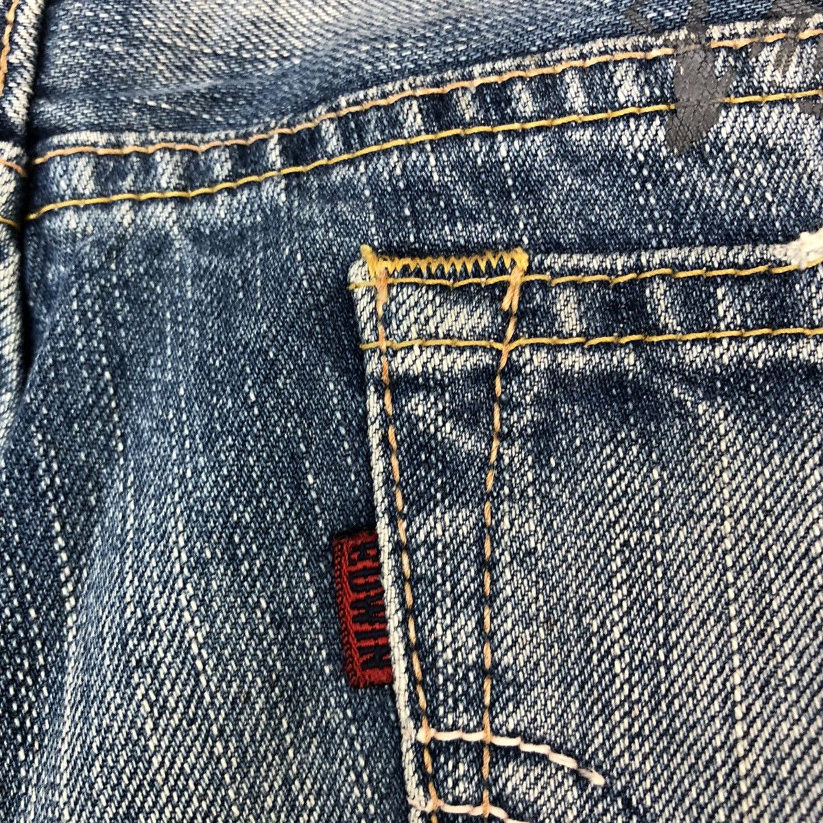 Vintage Edwin Ripped Distressed Flared Denim