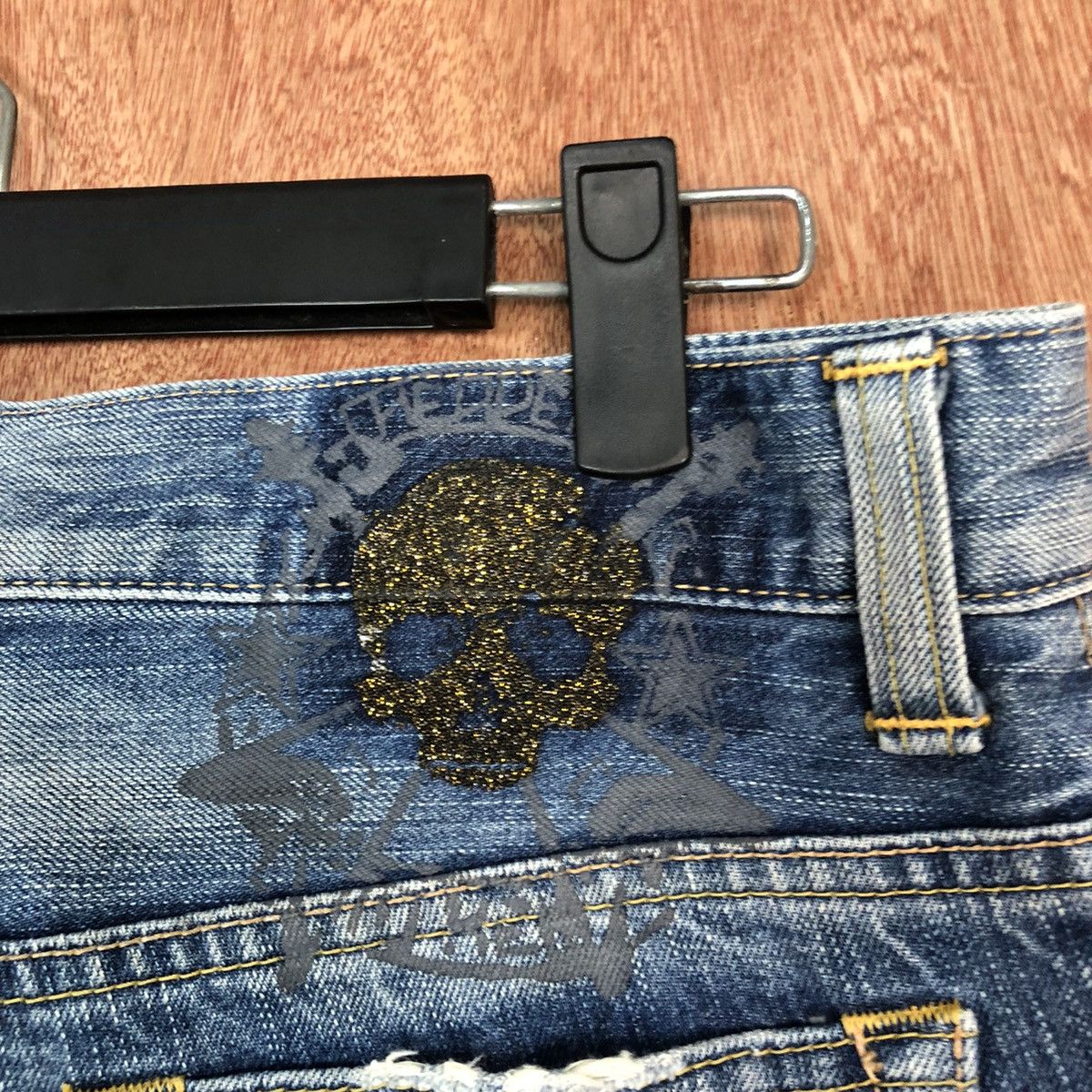 Vintage Edwin Ripped Distressed Flared Denim
