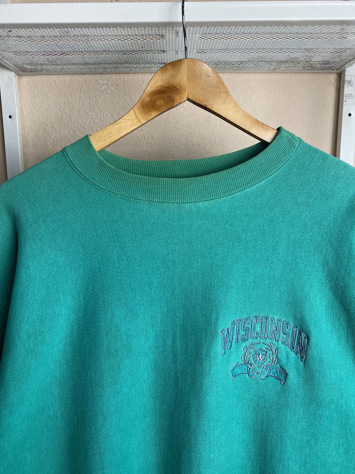 Champion × Vintage Vintage Champion Reverse Weave Wisconsin Baggy Distressed Size US XL / EU 56 / 4 - 3 Thumbnail