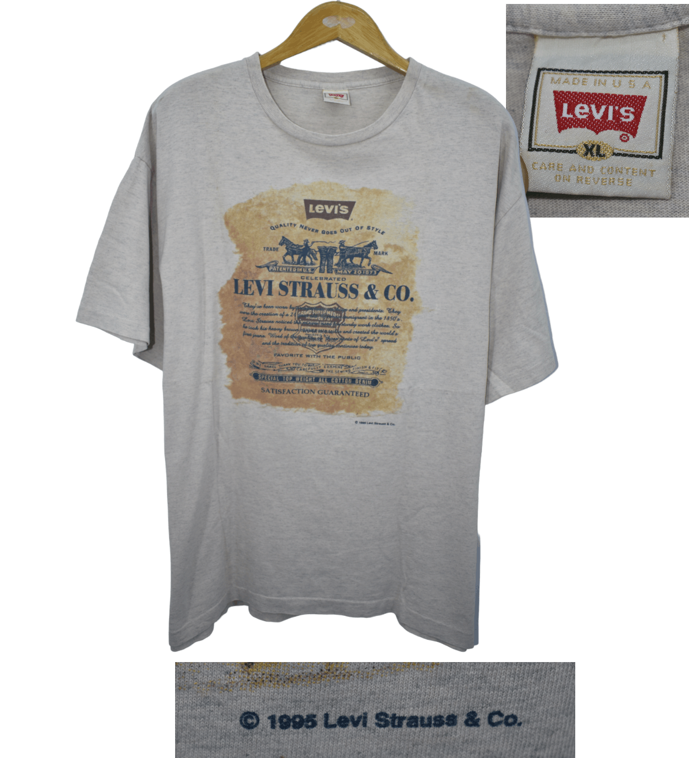 Levi's × Vintage A017 Vintage 90's Levi's graphic t-shirt Size US XL / EU 56 / 4 - 1 Thumbnail