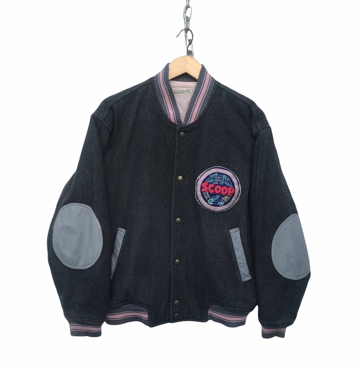 Japanese Brand Vintage Scoop Varsity Jacket Exciting Day Jacket Size US M / EU 48-50 / 2 - 1 Thumbnail