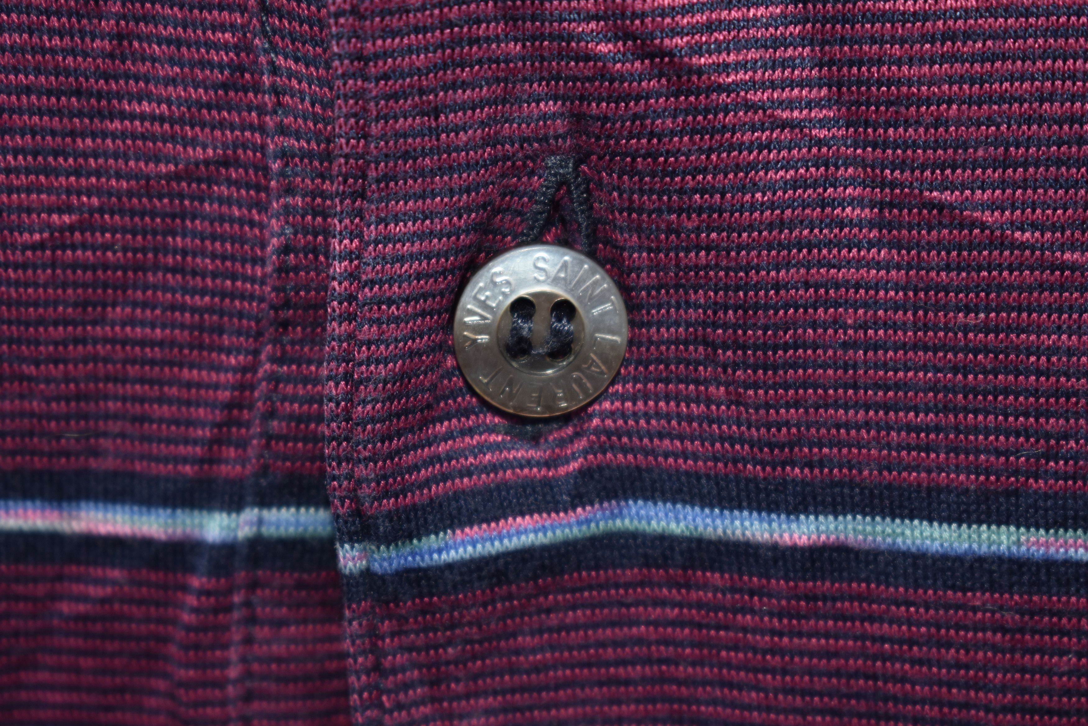 Vintage × Yves Saint Laurent YSL Stripe Polo Shirt Large Size US L / EU 52-54 / 3 - 6 Thumbnail