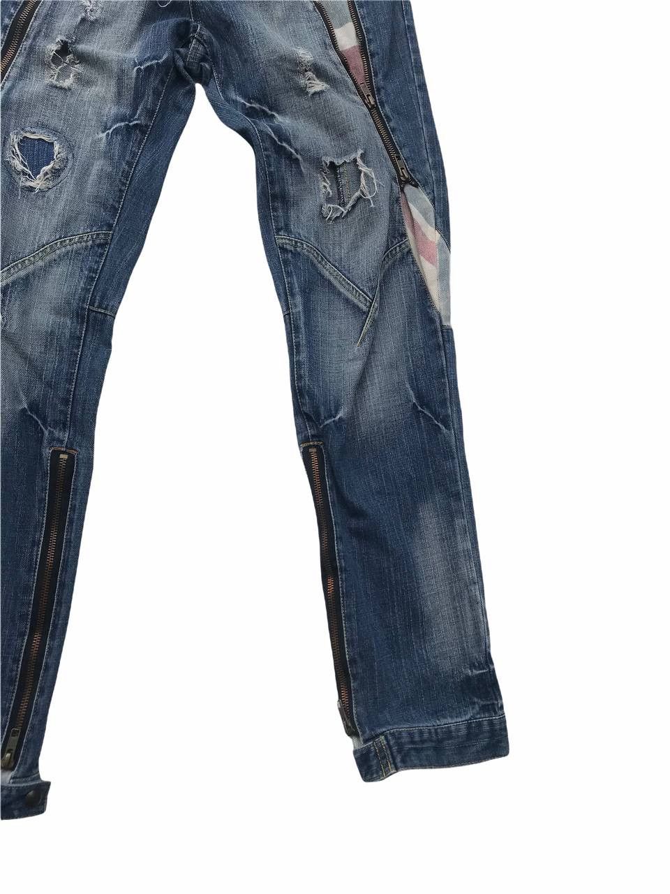 If Six Was Nine Unbrand Distressed Zipper Denim Fashion Pants Size US 30 / EU 46 - 6 Thumbnail