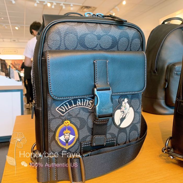 Coach Disney X Coach villains Track Pack In Signature Canvas Cc113