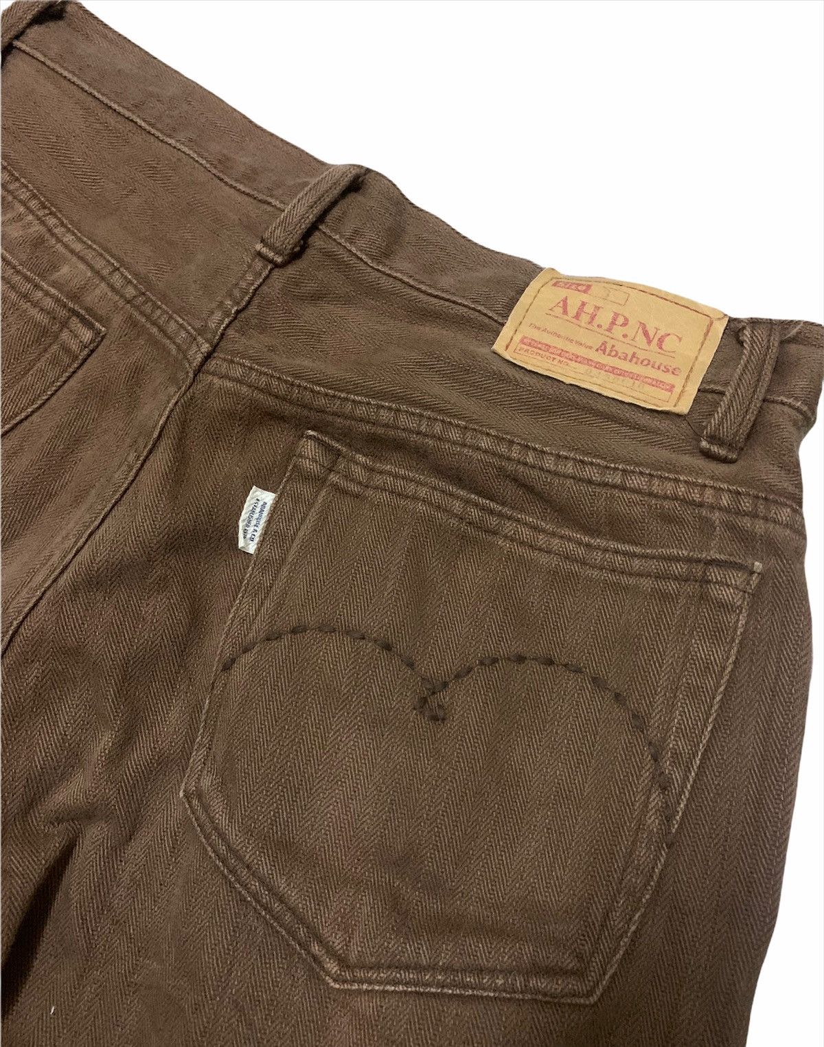 ABAHOUSE × Vintage 90s ABAHOUSE JAPAN BROWN DENIM PANTS MADE IN JAPAN Size US 32 / EU 48 - 1 Thumbnail
