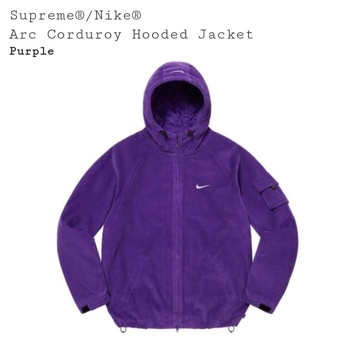 Supreme Supreme x Nike Arc Corduroy Hooded Jacket | Grailed